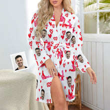 Custom Face Strawberry Long Sleeved Nightgown Sexy Gifts