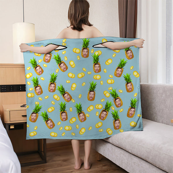 Custom Bath Towel Fashion Bath Dress Home Bath Robes Soft And Absorbent Bathrobe Pineapple