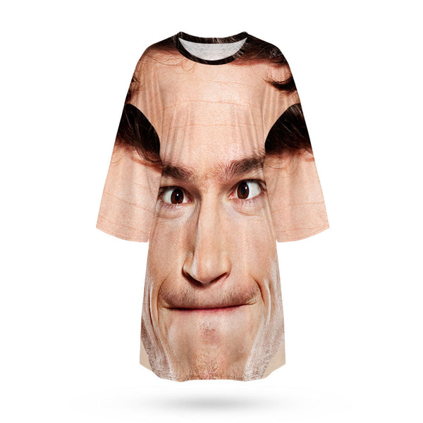Custom Photo Face Nightdress Creative Spoof Man Face Funny Gifts