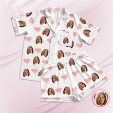 Custom Face Short Sleeved Pajamas Personalized Photo Sleepwear Holiday Gifts