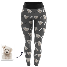 Custom Pet Dog Face Personalized Leggings - Custom Yoga Pants