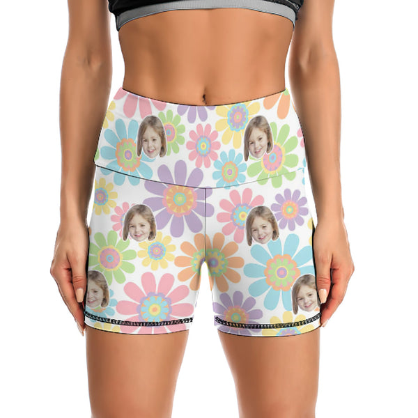 Custom Face Leggings and Tank Top Yoga Clothing Suit Mother's Day Gift - Colorful Flowers