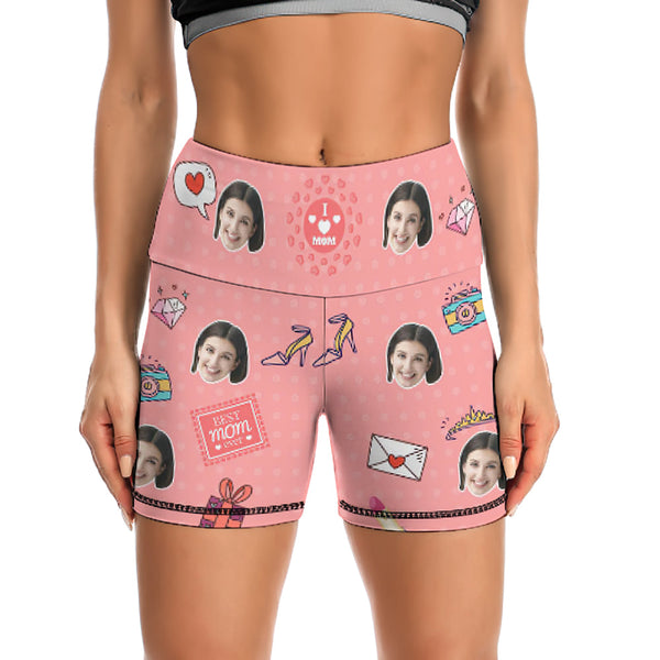 Custom Face Leggings and Tank Top Pink Yoga Clothing Suit Mother's Day Gift - Best Mom Ever