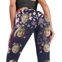 Custom Face Leggings and Tank Top Yoga Clothing Suit Mother's Day Gift - Pink Flowers