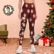 Custom Leggings Yoga Pants Personalized Photo Legging for Woman Christmas Gifts Pentagram