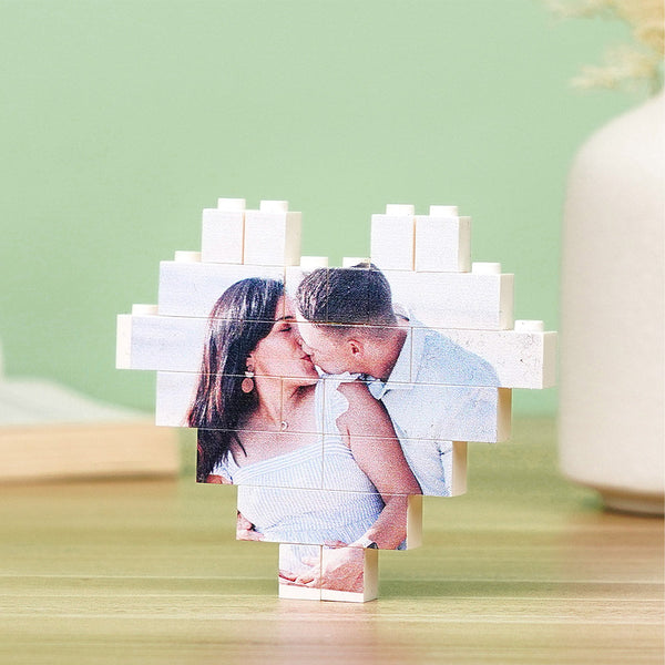 Custom Building Block Puzzle Personalized Printed Heart Block - SantaSocks