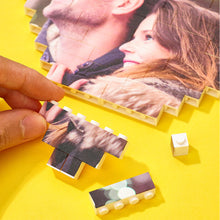 Custom Building Block Puzzle Personalized Photo Brick Heart Shape Double Sided Photo