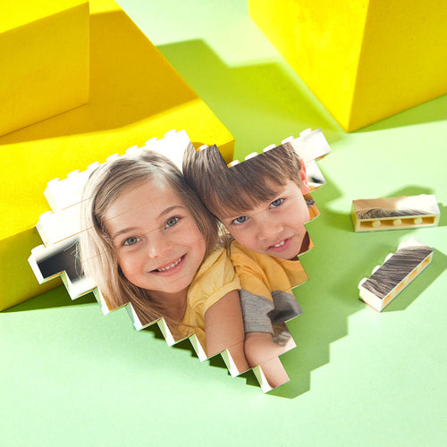 Custom Building Block Puzzle Personalized Photo Brick Diamond Shape - SantaSocks