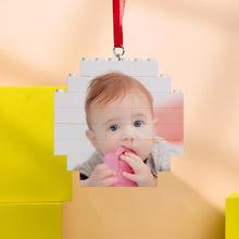 Custom Building Block Puzzle Personalized Photo Brick Octagon Shape Christmas Ornament for Lover - SantaSocks