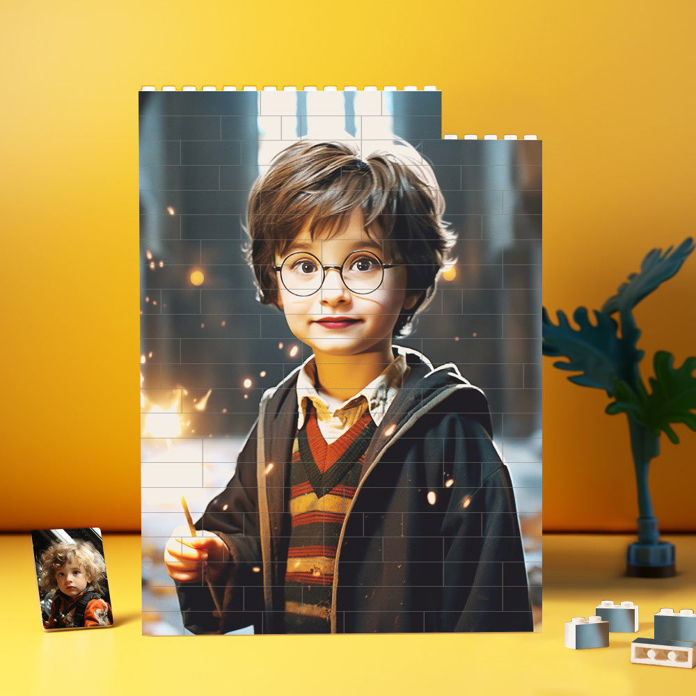 Personalized Brick Rectangle Building Photo Block Custom Face Harry Potter Frame