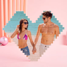 Custom Music Code Building Block Puzzle Personalized Photo Brick Heart Shape