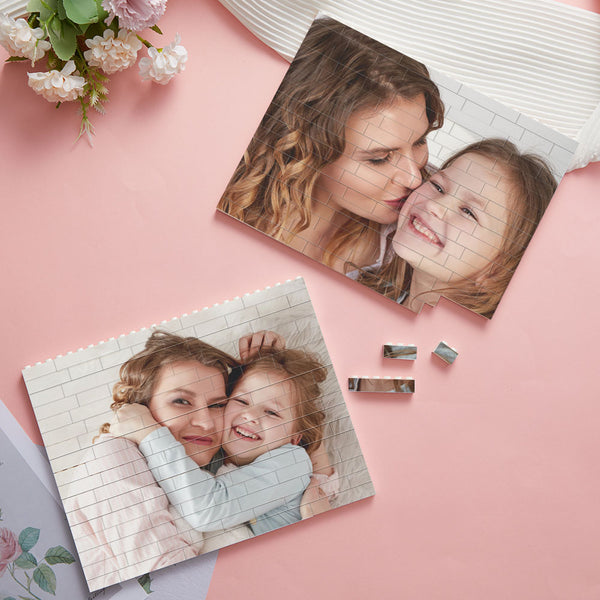 Personalized Building Brick Custom Photo Block Square Shape Mother's Day Gift