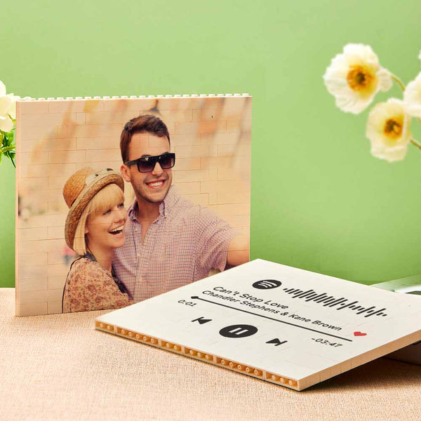 Music Personalized Building Block Puzzle Photo Brick Frame Christmas Gifts