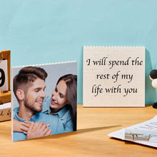 Personalized Building Block Puzzle Square Photo Brick Music Code Custom Text Frame