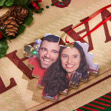 Christmas Ornament Personalized Building Block Puzzle Custom Music Code Heart Photo Brick
