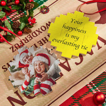 Christmas Ornament Custom Round Photo & Text Brick Personalized Building Block Puzzle
