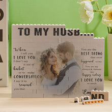 Custom Building Block Puzzle Personalized Photo Brick To My Husband - SantaSocks