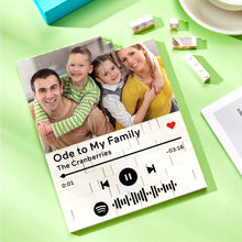 Custom Building Block Puzzle Personalized Vertical Photo Brick Custom Music Code Gifts for Him