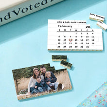 Personalized Building Block Puzzle Custom Photo & Date Brick Gift for Family - SantaSocks