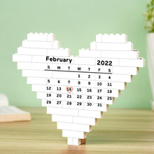 Custom Building Block Puzzle Personalized Heart Shaped Photo & Special Date Brick Gift for Couples - SantaSocks