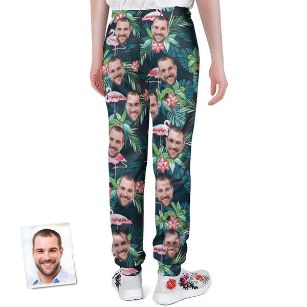Custom Face Sweatpants Personalized Hawaii Design Unisex Joggers - Gift for Lover