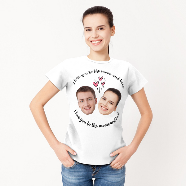 Custom Face Love Woman T-shirt