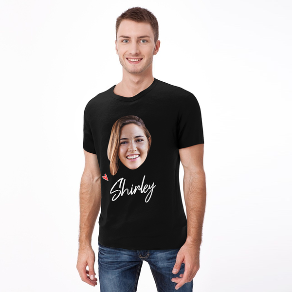 Custom Face T-shirt with Name Personalized Photo Shirt