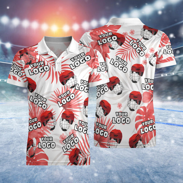 Custom LOGO Short Sleeve Polo Shirt Aloha Hockey POLO Shirt Gift For Men