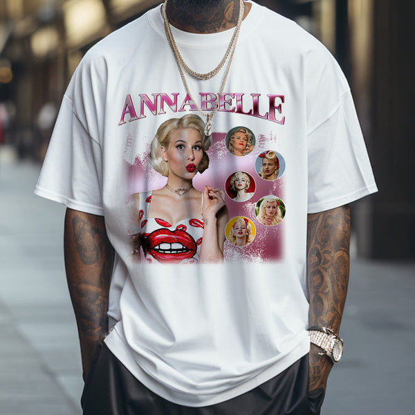 Custom Photo and Name Bootleg Rap Tee Personalized Vintage T-shirt