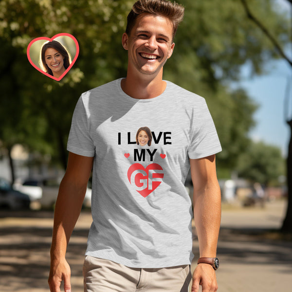 Custom Couple Matching T-shirts I Love My BF I Love My GF Valentine's Day Gift