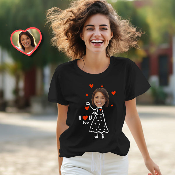 Custom Couple Matching T-shirts I Love You Too Personalized Matching Couple Shirts Valentine's Day Gift