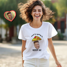 Custom Couple Matching T-shirts Pizza My Heart Personalized Matching Couple Shirts Valentine's Day Gift