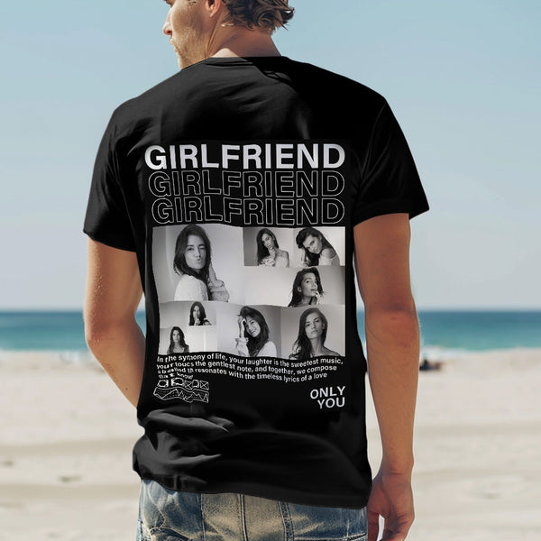 Custom Photo T-shirts Personalized Pictures T-shirt Valentine's Day Gifts for Couples