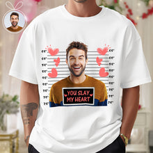 Custom Photo T-shirts Personalized Bust Photo T-shirt Valentine's Day Gifts for Couples