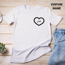 Custom Engraved Valentines Day Sweatshirt Shirt with Little Heart Valentine Gift