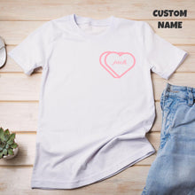 Custom Engraved Valentines Day Sweatshirt Shirt Hearts Shirt Simple and Stylish