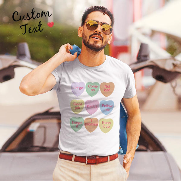 Custom Engraved Shirt Valentine Candy Hearts Sweatshirt Couple Theme