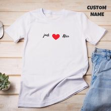 Custom Engraved Valentine Sweatshirt Shirt Couple Name Gift for Love