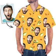 Custom Face Shirt Men's Hawaiian Shirt Avocado