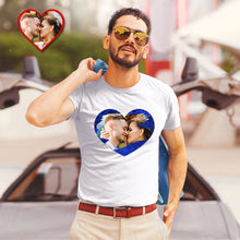 Custom Sequin T-Shirt Personalized Heart-shaped Photo Sequin T-Shirt Creative Gift