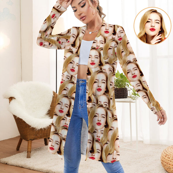 Personalized Cardigan Women Long Sleeve Open Front Cardigan Casual Tops