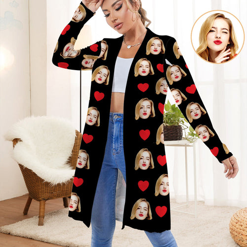 Personalized Cardigan Women Open Front Cardigans Long Sleeve Top