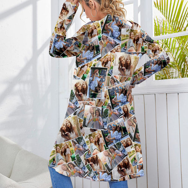 Personalized Photo Cardigan Women Long Sleeve Open Front Cardigans