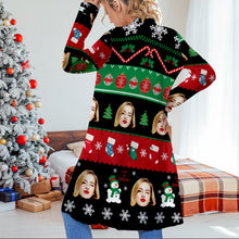 Personalized Christmas Cardigan Women Open Front Long Sleeve Cardigans for Christmas Gifts