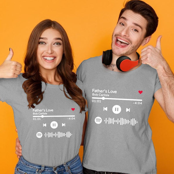 Spotify Custom Code Scannable Song Player T-Shirt White