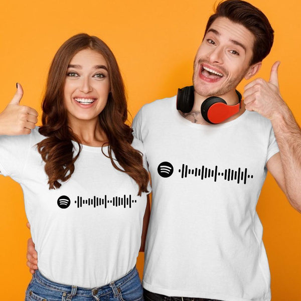 Spotify Custom Scannable Code White T-shirt