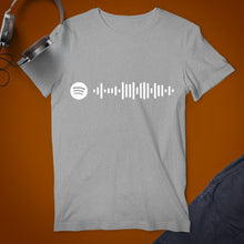 Spotify Custom Scannable Code Grey T-shirt
