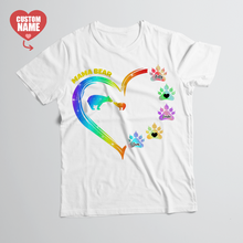 Mother's Day Gift - Custom T-shirt 1-5 Text T-shirt MAMA BEAR White