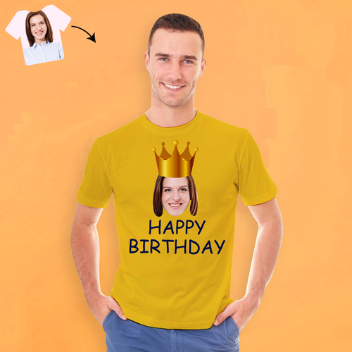 Birthday Gifts, Custom Face T-shirt Happy Birthday Men's All Over Print T-shirt