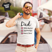 Custom T-Shirt Personalized T-Shirt With Text Father's Day Gift Family T-Shirt